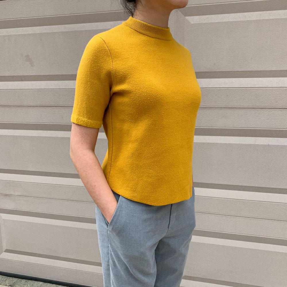 Zara Mustard Knit Top
